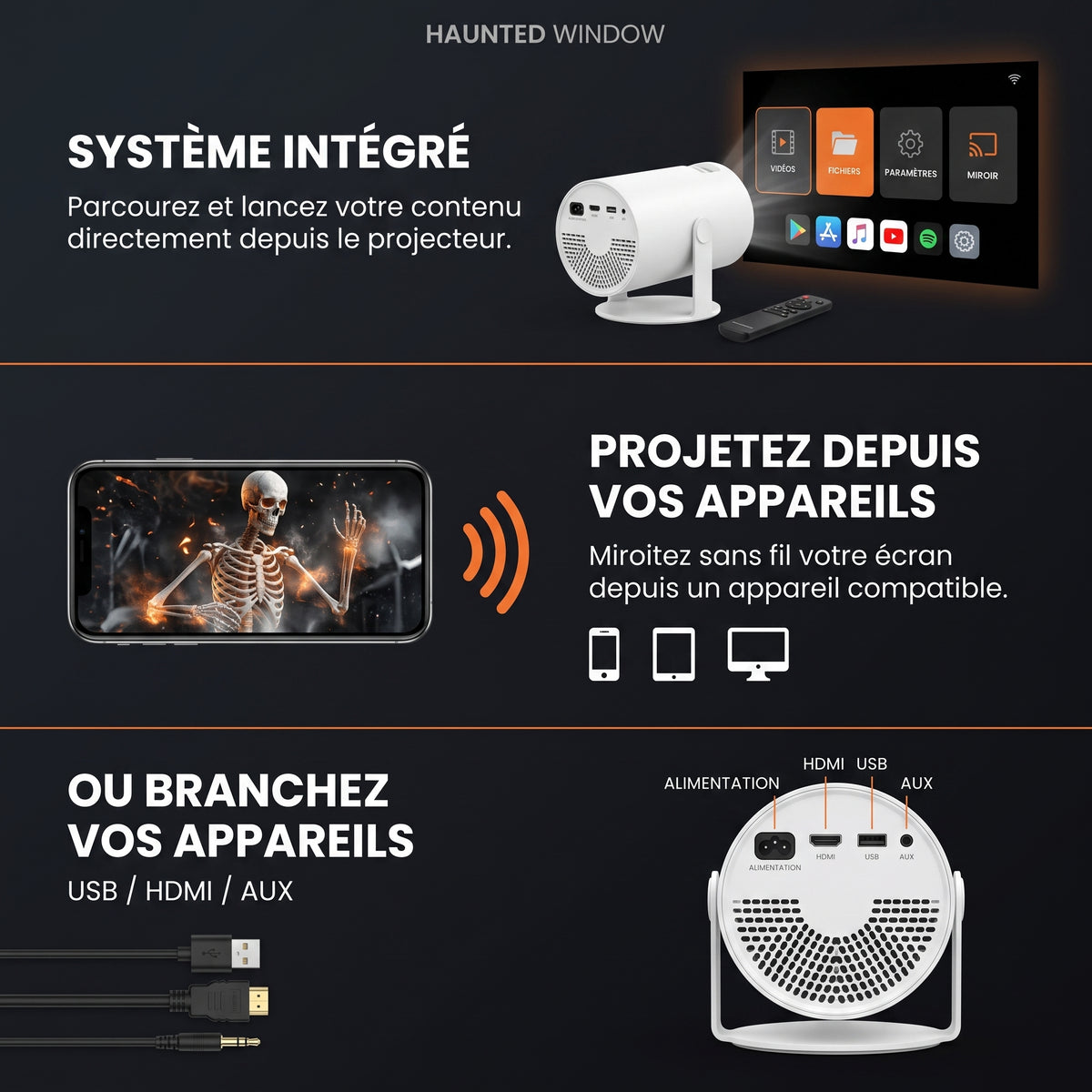 Projecteur Halloween pour Fen�tre
